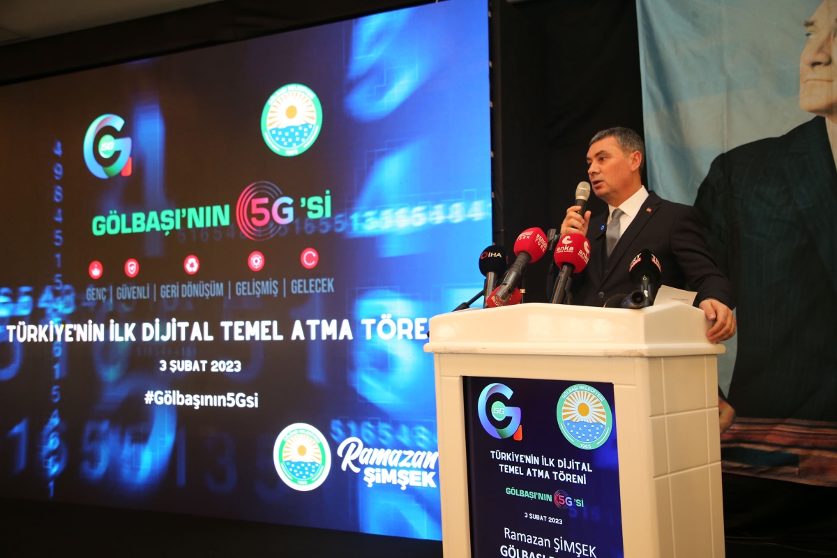 Gölbaşı’nda Türkiye’nin ilk Dijital Temel Atma töreni gerçekleşti