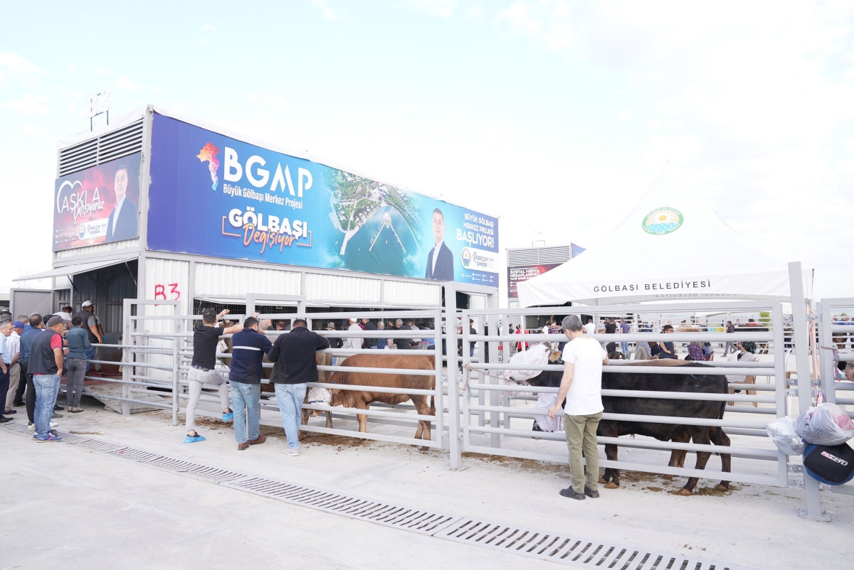 Gölbaşı Modern Kurban Satış ve Kesim merkezinde Bayram heyecanı