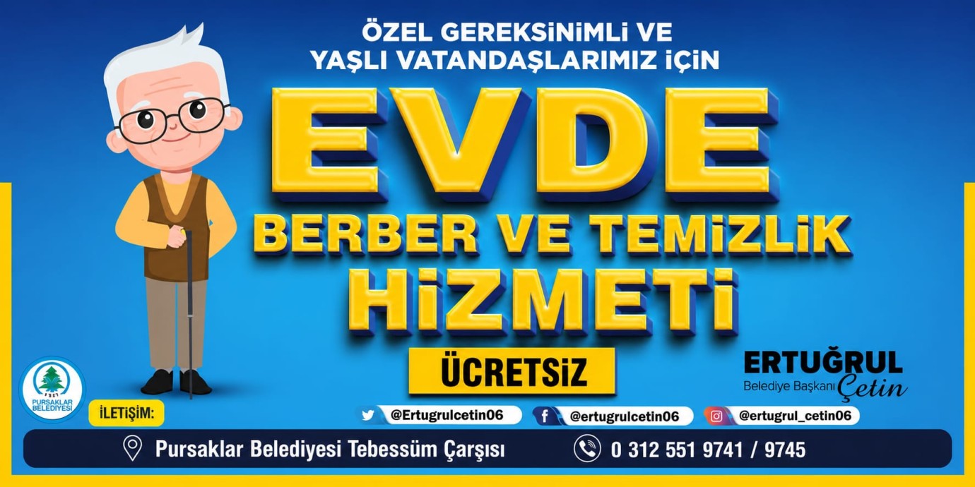 Pursaklar Belediyesi’nden Özel Gereksinimli ve Yaşlı Vatandaşlara Evde Hizmet Desteği