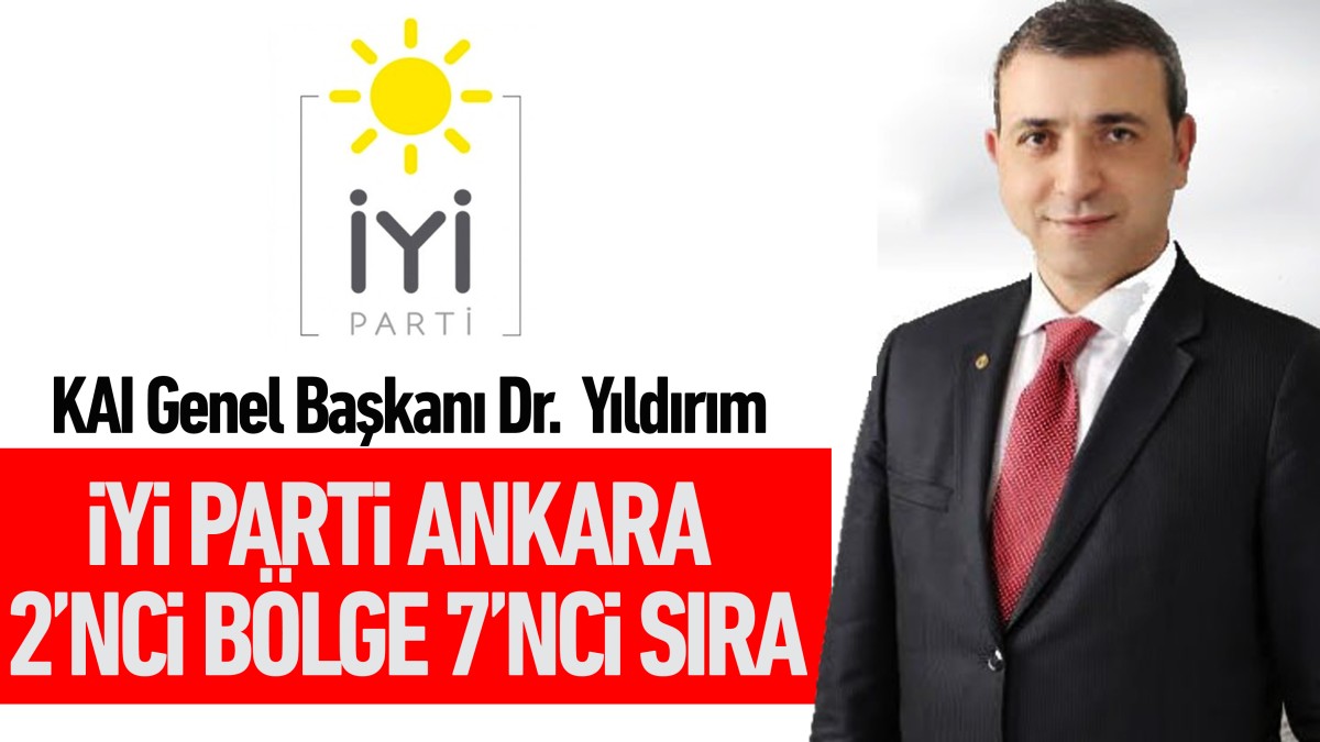 KAIFED Genel Başkanı Dr. Erdoğan Yıldırım, İyi Parti Ankara Milletvekili Adayı Oldu