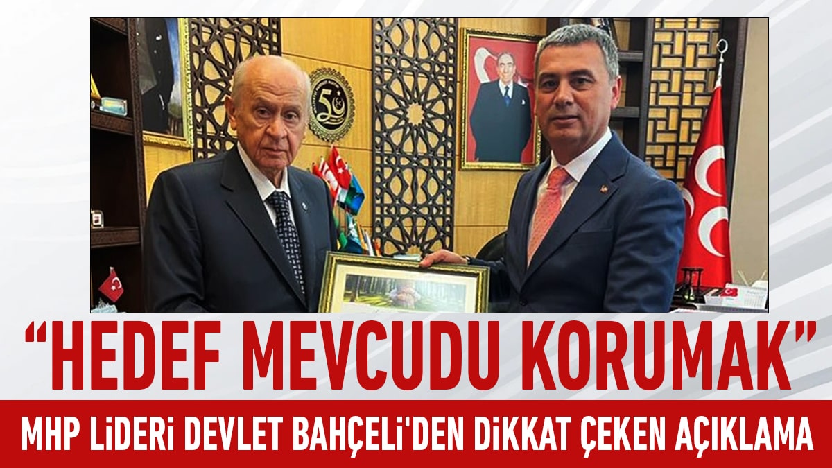 MHP Lideri Devlet Bahçeli'den dikkat çeken açıklama