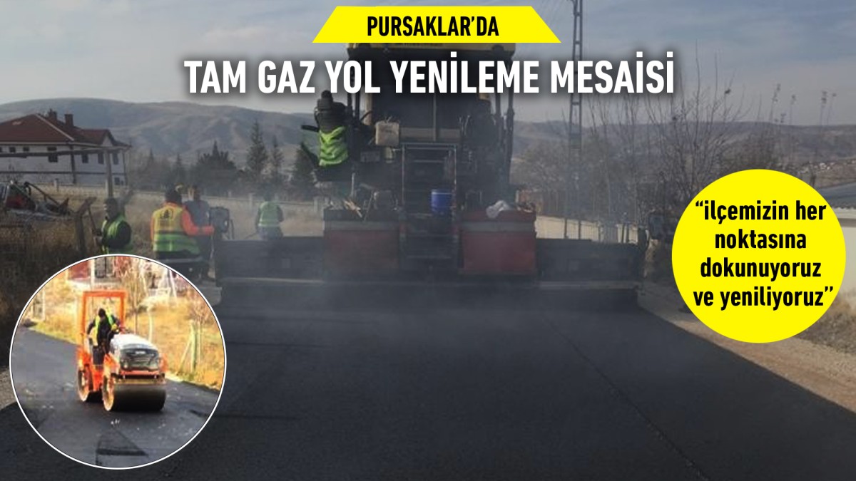 Pursaklar’da tam gaz yol yenileme mesaisi