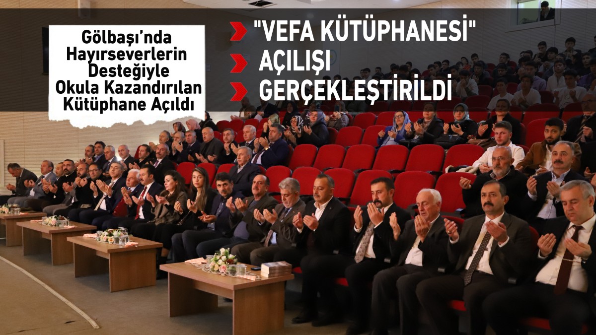 Gölbaşı’nda Hayırseverlerin Desteğiyle Okula Kazandırılan Kütüphane Açıldı