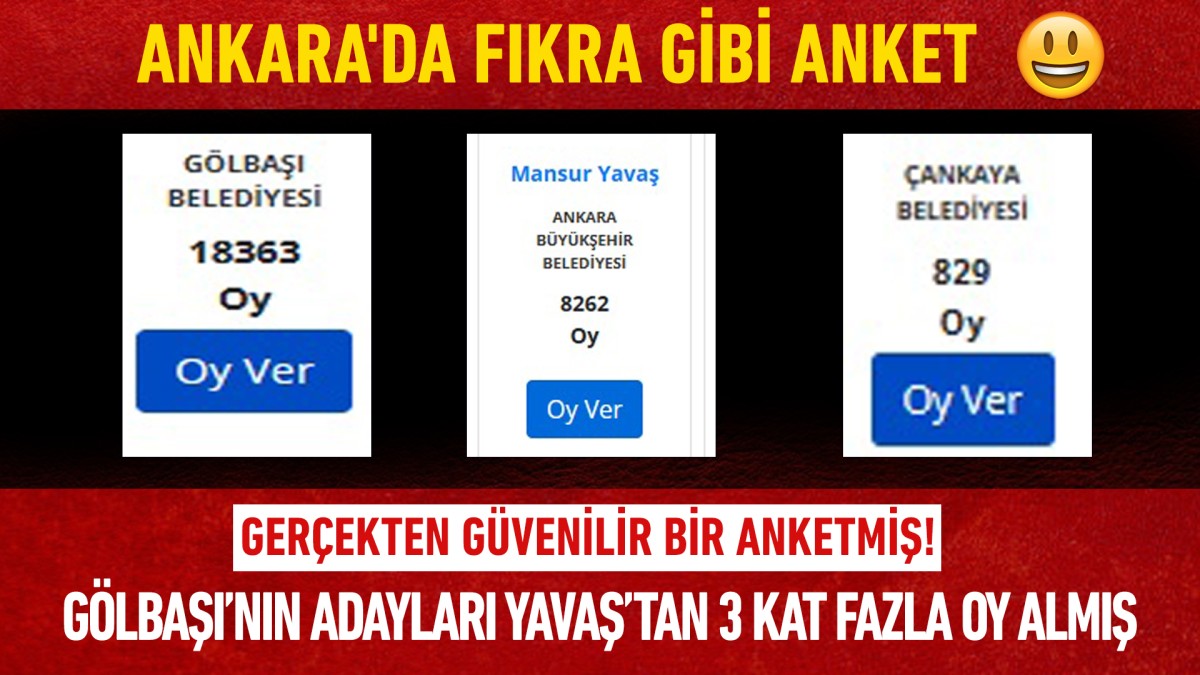 Ankara'da fıkra gibi anket