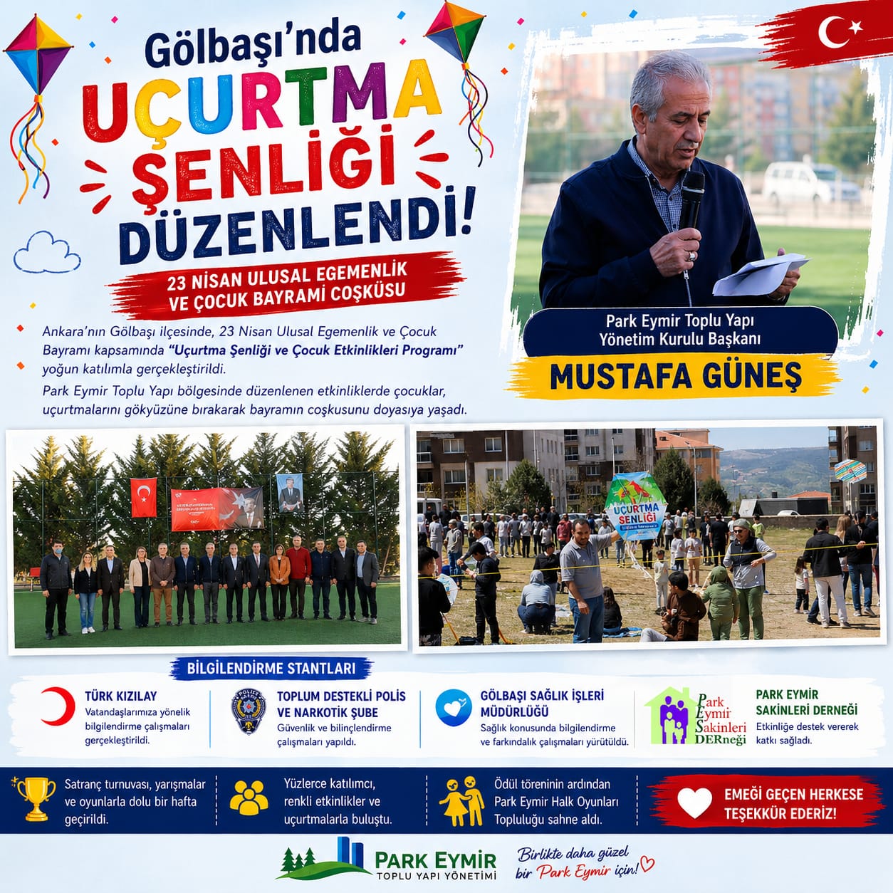 Gölbaşı’nda uçurtma şenliği coşkusu: Park Eymir’de binler buluştu