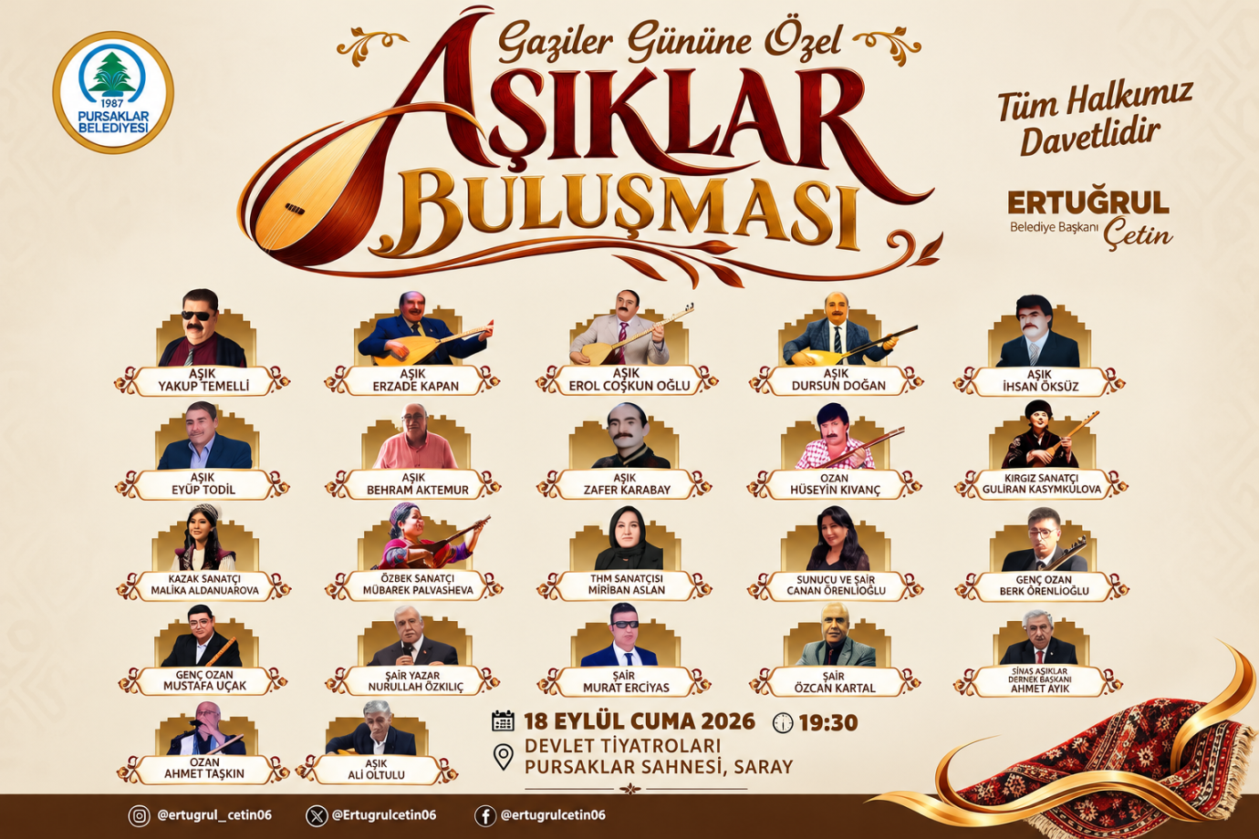 Anadolu’nun Sazı ve Sözü Pursaklar’da Buluşuyor
